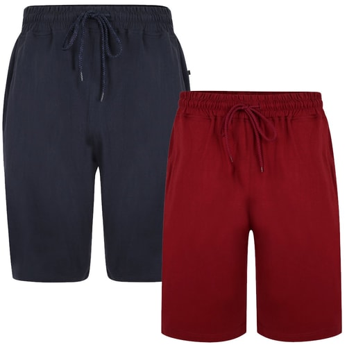 KAM Twin Pack Jersey-Shorts-Set Marineblau